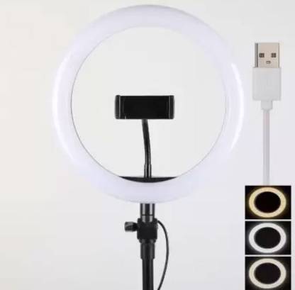 Techpunch 10 Inch LED |Dimmble Lighting|Recording Phone Photo video shoot Ring Flash Flash