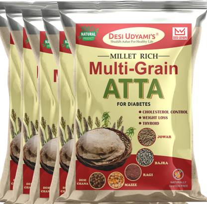 desi udyami Multigrain Atta for Diabetes, Cholesterol Control, Weight Loss, Thyroid