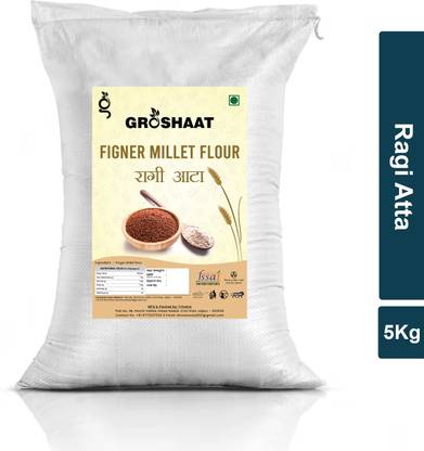 Groshaat Ragi Atta ( Finger Millet Flour ) - 5Kg (Pack of 1)