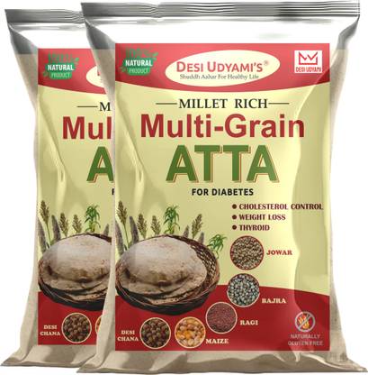 desi udyami Multigrain Atta for Diabetes, Cholesterol Control, Weight Loss, Thyroid