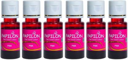 PAPILON Concentrated Gel Food ColourPINK Pack of 20gm x 6 Bottles Pink