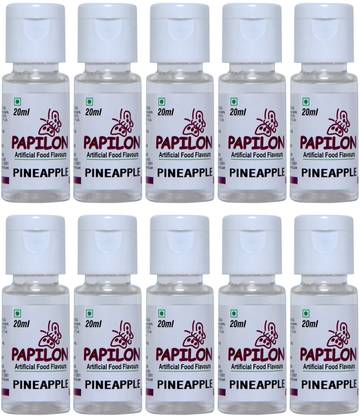 PAPILON PINEAPPLE CULINARY ESSENCE SET OF 10 BOTTLES, 20ML EACH. Pineapple Liquid Food Essence