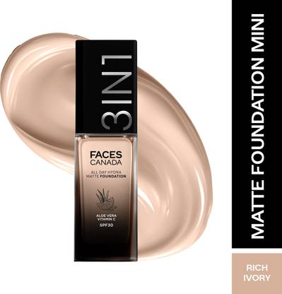 FACES CANADA All Day Hydra Matte | 3 in 1 Moisturizer + SPF 30 + Foundation