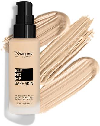 Million Colors Blend Me Bare Skin Waterproof Liquid Foundation for Oily & Dry Skin with SPF 20 Foundation