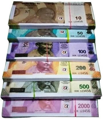 BBS DEAL Combo (40*4= 160 Notes) ( Rs.100, Rs.200, Rs.500, Rs.2000 Notes) Playing/Fake Indian Currency Notes For Fun Fake Currency/Prank toy Gag Toy New Fake currency Note Gag Toy