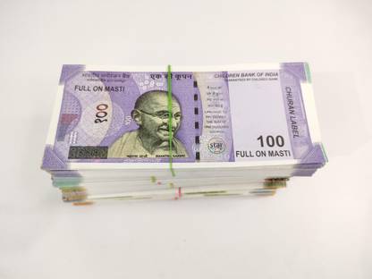 BBS DEAL Indian Rupees Duplicate Money Fake Currency Notes Dummy Rupee Bundle Money 20*6=120 note New Fake currency Note Gag Toy