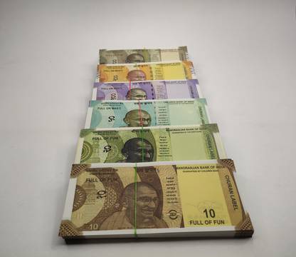 BBS DEAL 120-Piece Dummy Indian Rupee Play Money Set | Educational Role-Play Toy for Kids New Fake currency Note Gag Toy