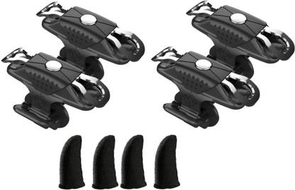 FKU (2PAIR) X10 Mobile Game Controller Trigger & 2 PAIR Finger Sleeve For Mobile  Joystick