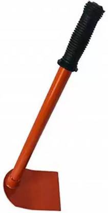 Unique Collection Hub Gardening Hoe Medium (Phawda) with Rubber Grip Handle (Orange) Garden Tool Kit