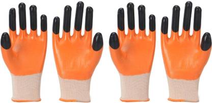 NARV Heavy Duty Nitrile Coated Work For Industrial Gardening Agricultural O_5 Dry Disposable Glove Set