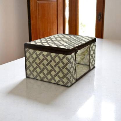 Dwarkesh 12_ivery1 black_BOX Cloth Safety Bag for Sarees, Lehanga, Cloths, Suits, Pants Shirt Storage Cloth Safety Bag for Sarees, Lehanga, Cloths, Suits, Pants Shirt Storage Cover