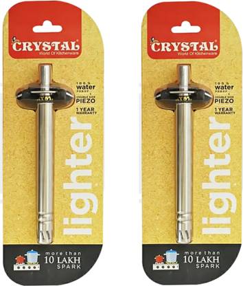 CRYSTAL Crystal gas lighter , 2 pcs. Packing Steel Gas Lighter