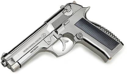 Treasurer Heavy Metal Pistol Gun Lighter Barrel Pull Back Reloaded System myfirstdot Pocket Lighter