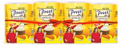 Preet Lite Gold 100% Vegan Multi Source 4 Litre (1x4) Combo Pack Blended Oil Tin