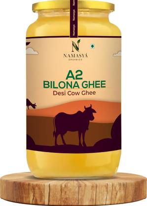 NAMASYA ORGANICS A2 Desi Cow Ghee – Hand-Churned, Traditional Bilona Method, Pure Desi Cow Ghee Ghee Glass Bottle