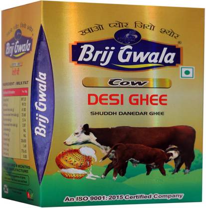 brij gwala Made Traditionally from Curd |Pure Cow Ghee for Better Digestion & Immunity Ghee Tetrapack