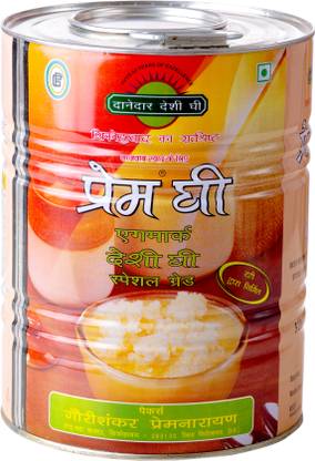 prem Danedar Pure Desi 5-liter Ceka Packing Buffalo Ghee Tin