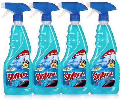 SkyBust glass cleaner with advanced shine formula