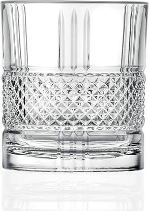 OWCS (Pack of 6) Whisky Glass Crystal Imported , Scotch Glass tumblers(PACK OF 6, 350ML) Glass Set Whisky Glass