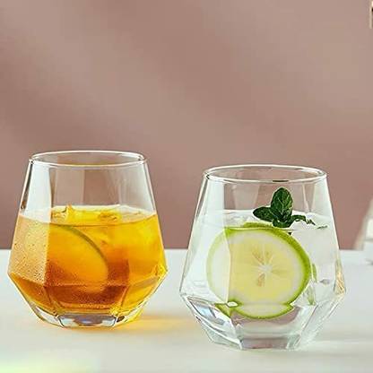 Coozico (Pack of 2) Premium Quality Crystal Clear Fancy Whiskey Scotch glass Glasses Set Glass SET Glass Set Whisky Glass