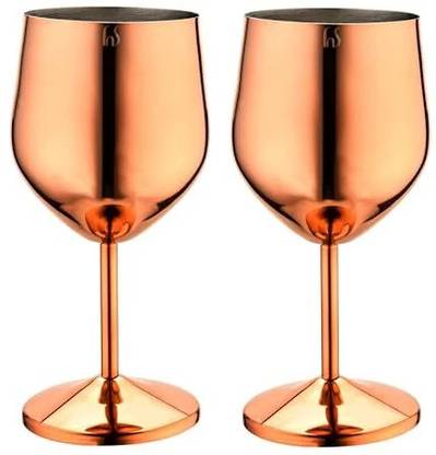 FnS (Pack of 2) cosmo rose gold Glass Set Wine Glass