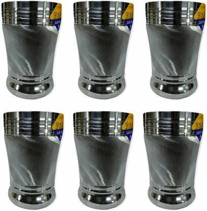 Vikas Metal (Pack of 6) DI GO-16 Glass Set Water/Juice Glass
