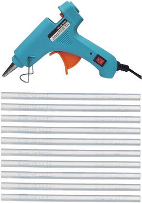 Induxin 20W With 10 Glue Sticks Hot Melt Glue Gun For Art and Crafts (Blue) Standard Temperature Corded Glue Gun