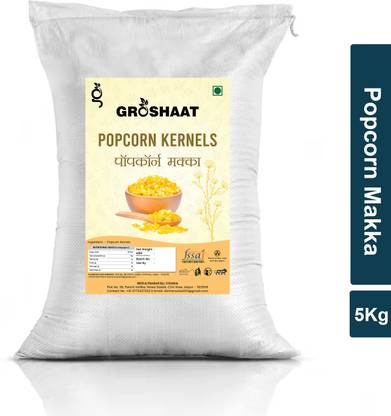 Groshaat Popcorn Makka ( Popcorn kernels ) - 5Kg (Pack of 1) Corn