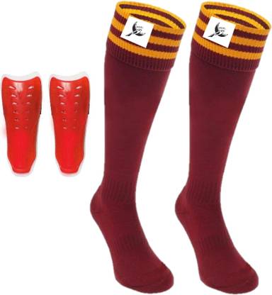 Koel Red Shin Guard Socks Skating Hockey Cycling Football Stocking Football Shin Guard
