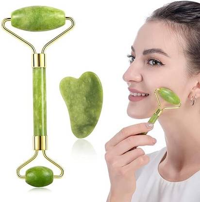 Anadaya Enterprise Smooth Facial Roller & Massager Natural Massage Jade Stone for Face Foot Massage