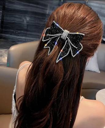 EvoNest Stones Embellished & Bow Designed Hair Clip
