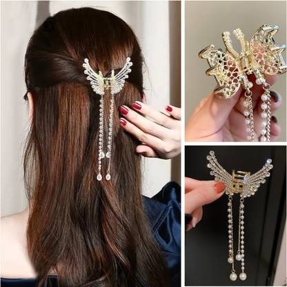 Dreamish Hair Accessories Stylish Butterfly Hair Claw Clip Clutcher Hair Accessories for Girls & Women q Hair Clip