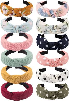 Women New Hairband Girls Hair Accessories-(Pack of 12 in muti color) Hair Band