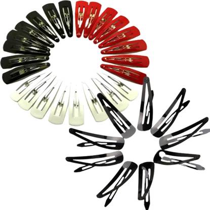 NAVMAV HairClips NoSlip SchoolWear Hairpin for Baby Girls Women 24pc Metal Tik Tak Snap Hair Clip