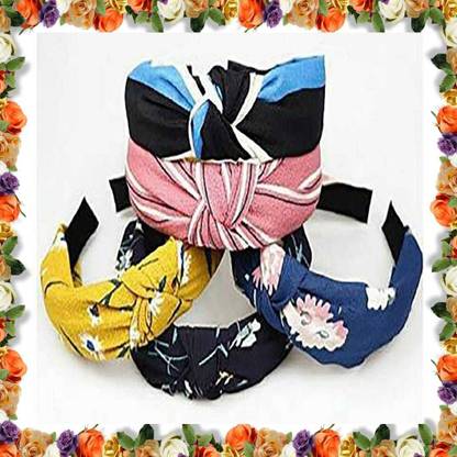 Korean Style Fabric Knot band for Girls Hair Band(PACK OF 5 PCS) (Multicolor) Hair Band