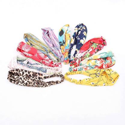 Hair Patti Korean Style Solid Fabric for Girls (Pack of 8 PCS)(Multicolor) Rubber Band