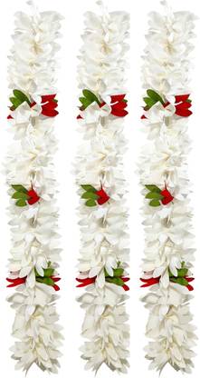 PSYCHFLORE Artificial flower Gajra Hair Accessories Reuseble Juda Maker Hair Accessory Set