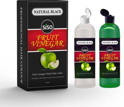 SISO Fruit Vinegar Hair Color, Natural Black Color Dye , Natural Black 1.0