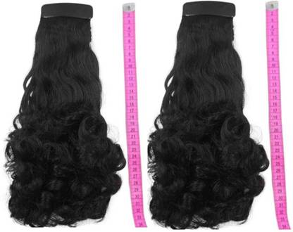 S Mark Medium Size Step hair With Adjustable Clip Type|h-34X 16w| CM|2 Pcs| Hair Extension