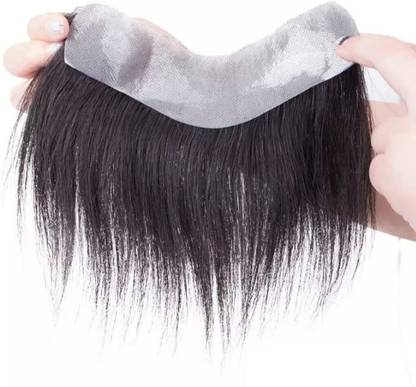 DreamExim Men's Frontal/ line piece/ for Covering Male Receding  Patch (Black) Hair Extension