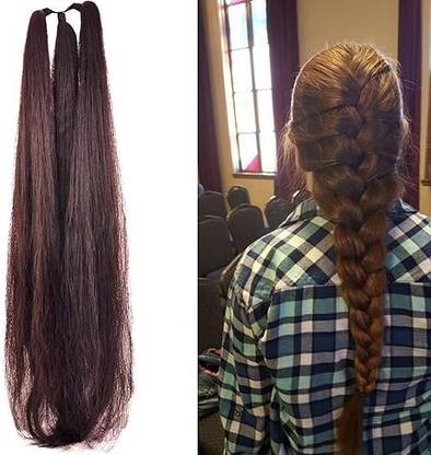 MEGARICH Choti Brown Colour 70 (gm) For Women's Girls Bridal Instant Ready M-2 Hair Extension