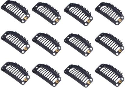 Views Hair Extension Clips For Women (12 Pcs) - Hair Patch Clips Tic Tac Clip
