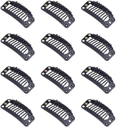 D-DIVINE Tic Tac Clips For Women Wig Extension Dupatta Tic Tac Clip | pack of 12 clips Tic Tac Clip