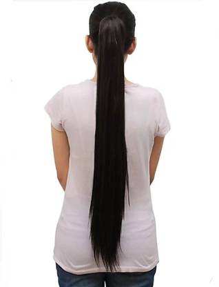 ALX Straight tie up Ribbon Wrap around Ponytail for girls woman silky82a Banana Clip