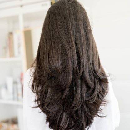 iFkart Natural Brown 5 Clips Curly And Wavy Extension Hair Extension
