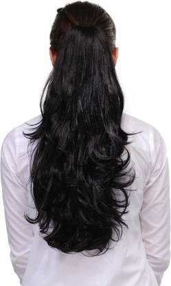 Sheny Black curly ponytail synthetic hair with clutcher Hair Extension