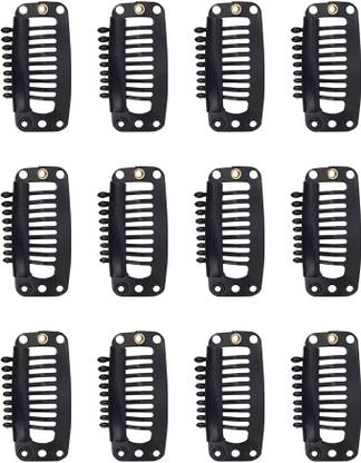 Blushia Clips For Women (12 Pcs) - Hair Patch Clips - Hair Attached Wig Clips (3.4 cm) Tic Tac Clip
