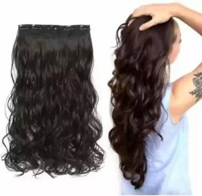Rizi Stylish curly wavy brown hair 5 wig clips based soft hair kasha1a81 Hair Extension