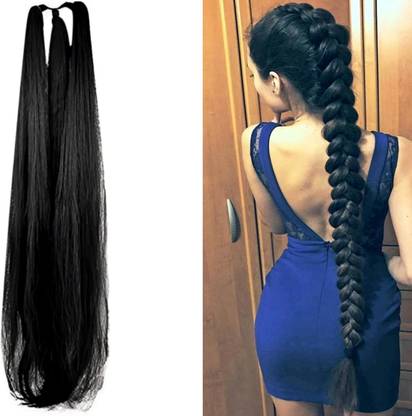 MEGARICH  Choti For Women and Girls, Brown Pack Of 1 Brown 26 inch Look in human hair Hair Extension