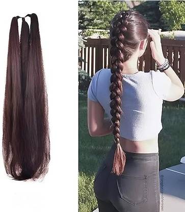 DELUXE HAIR Women, Kids Choti  Extensions Brown, Pack Of 1 pcs M-1 Hair Extension